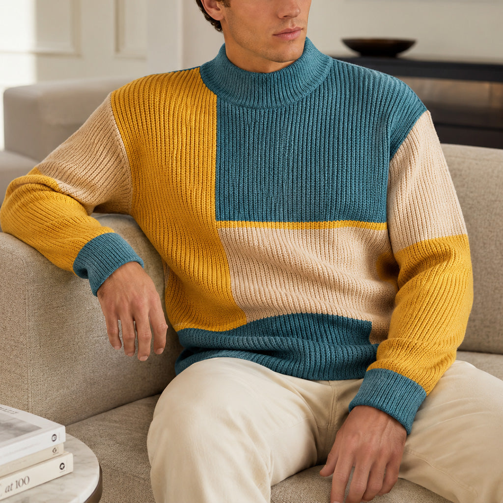 Mason Color-Block Knit Sweater