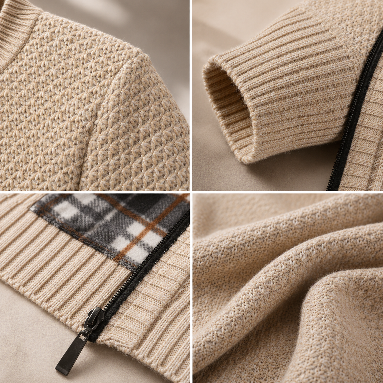 Trevor Men’s Textured Full-Zip Knit Cardigan
