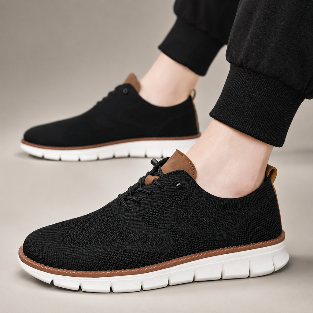 Nolan Men’s Breathable Knit Lace-Up Everyday Sneakers