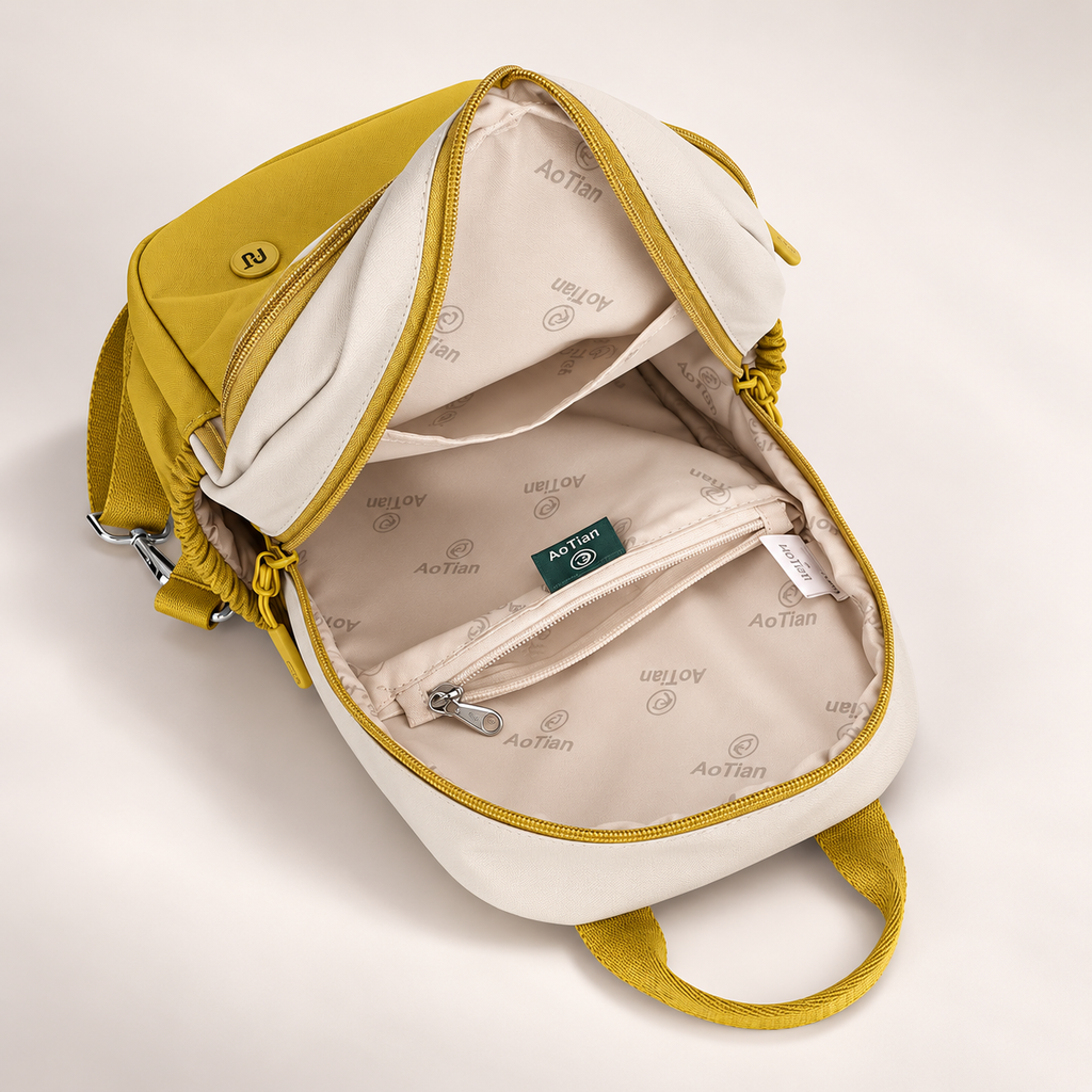 Serafina Two-Tone Everyday Backpack with Front Pocket