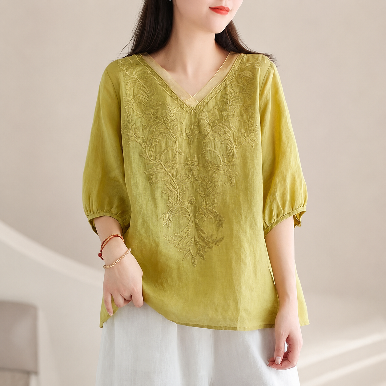 Camille Women’s Embroidered Blouse