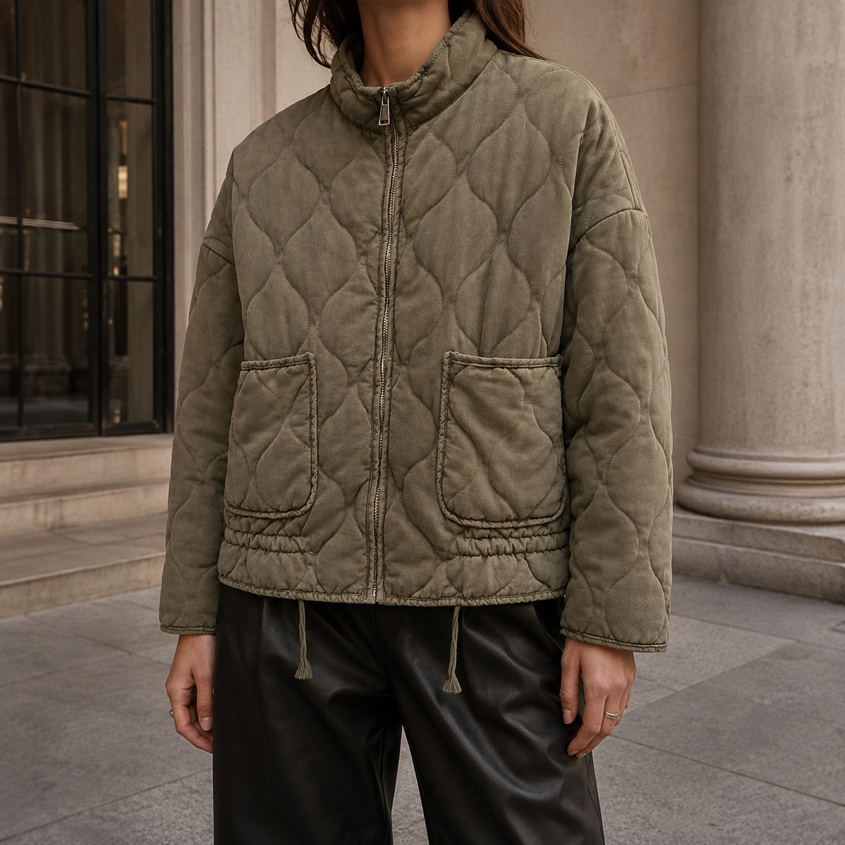 Harper Quilted Zip Jacket