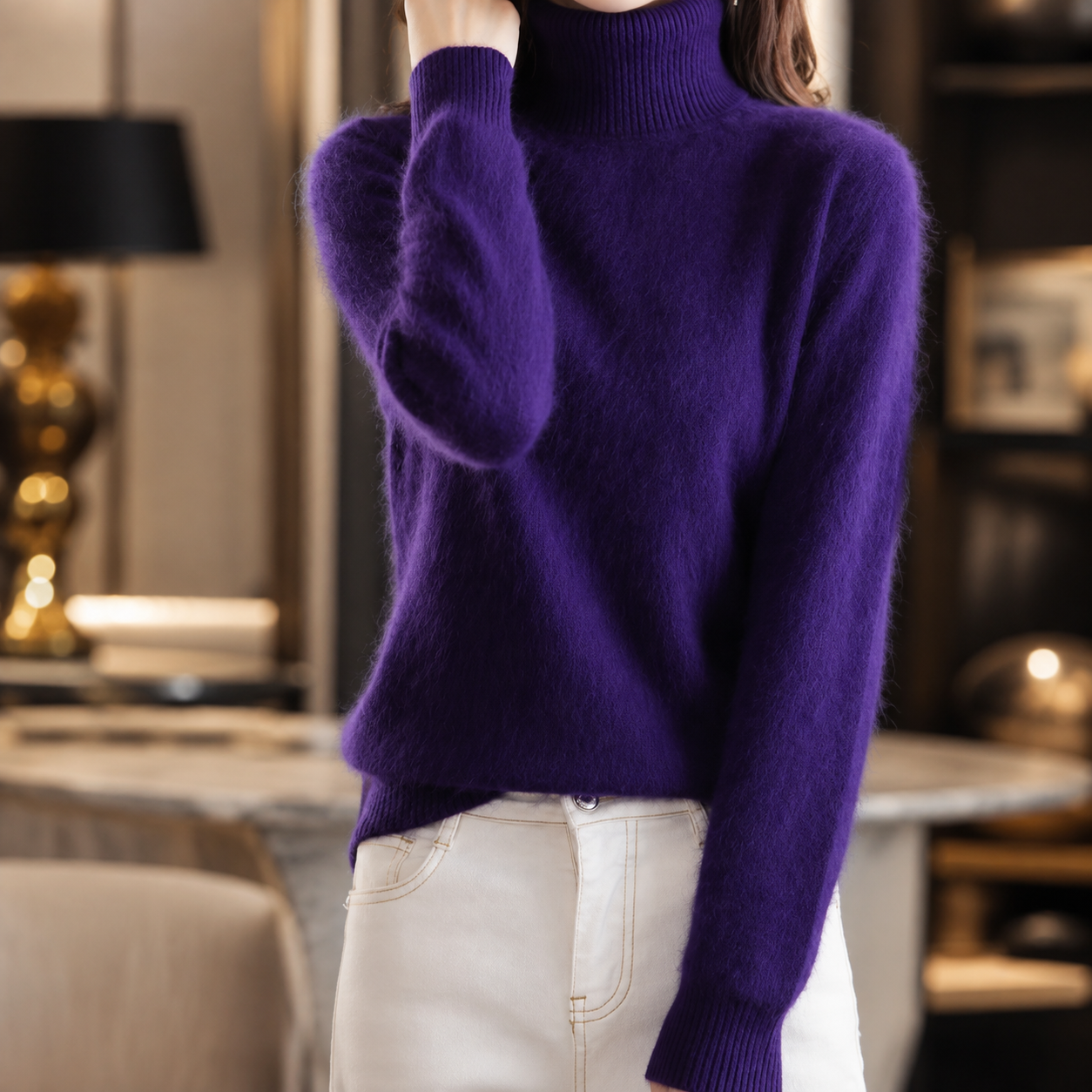 Florence Women's Turtleneck Knit Sweater