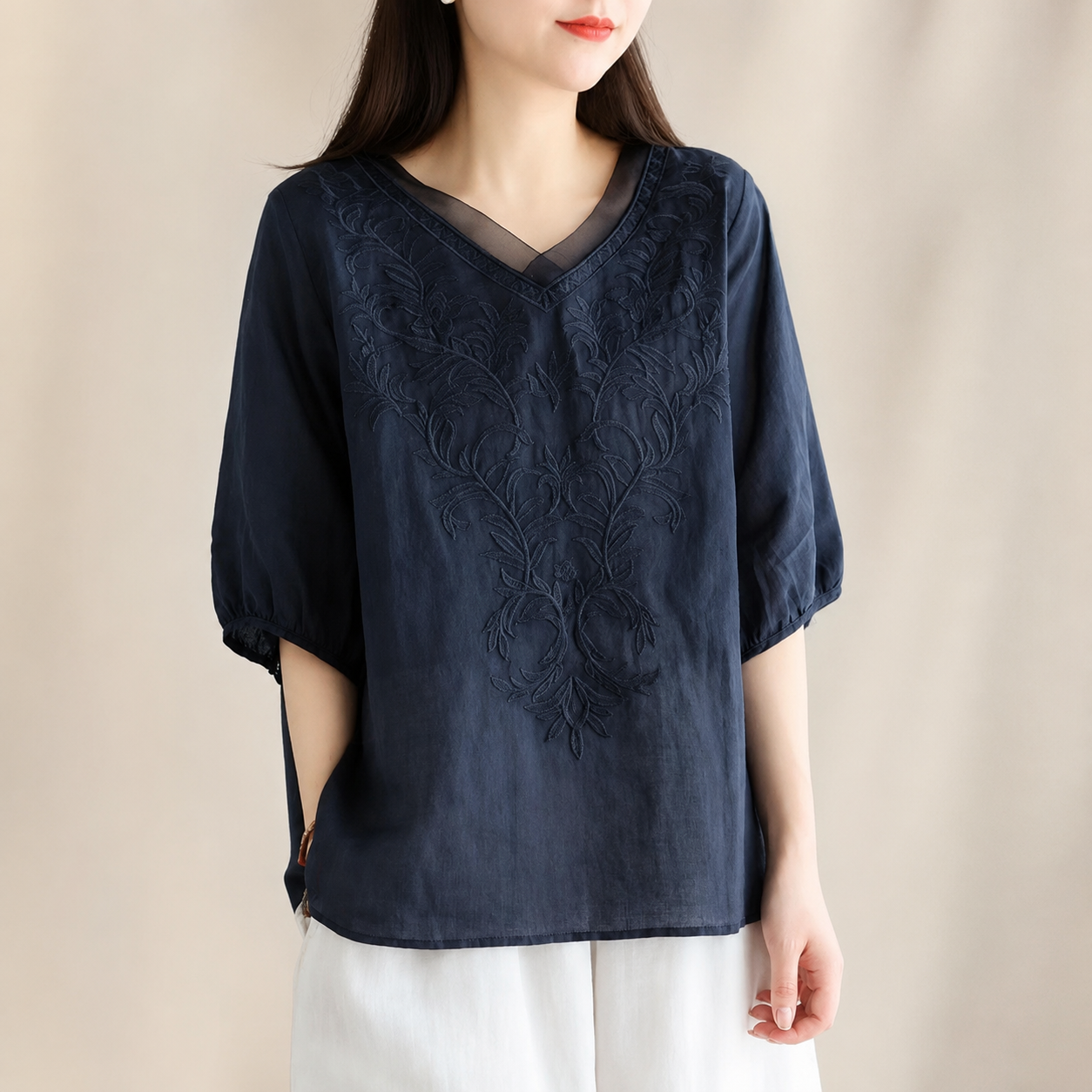 Camille Women’s Embroidered Blouse
