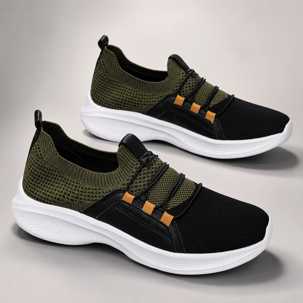 Logan Men’s Breathable Mesh Slip-On Sneakers with Cushioned Insole