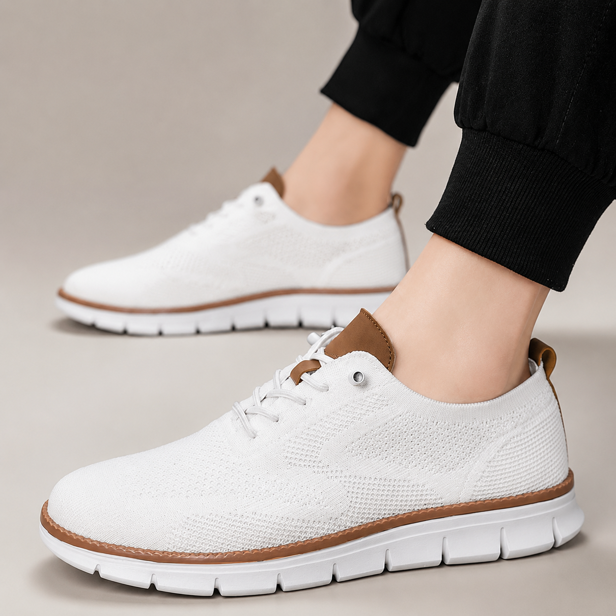 Nolan Men’s Breathable Knit Lace-Up Everyday Sneakers