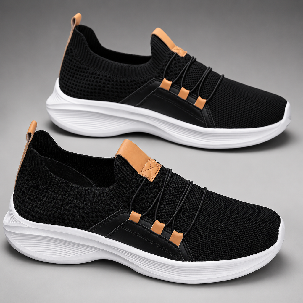 Logan Men’s Breathable Mesh Slip-On Sneakers with Cushioned Insole
