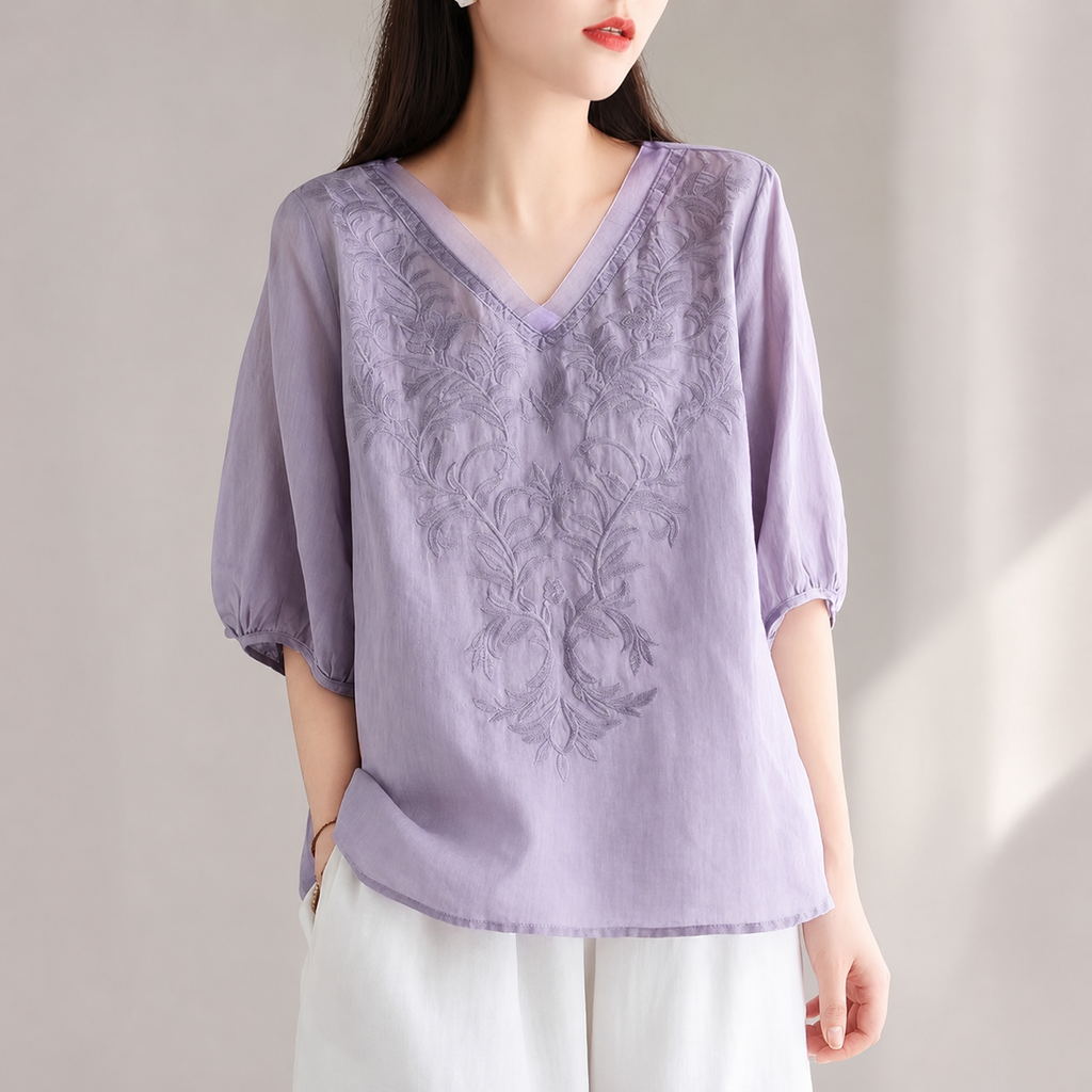 Camille Women’s Embroidered Blouse