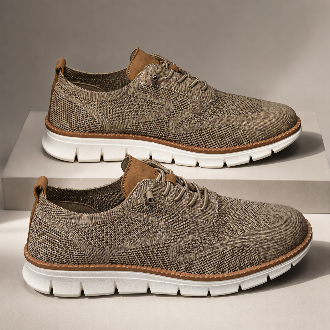 Nolan Men’s Breathable Knit Lace-Up Everyday Sneakers