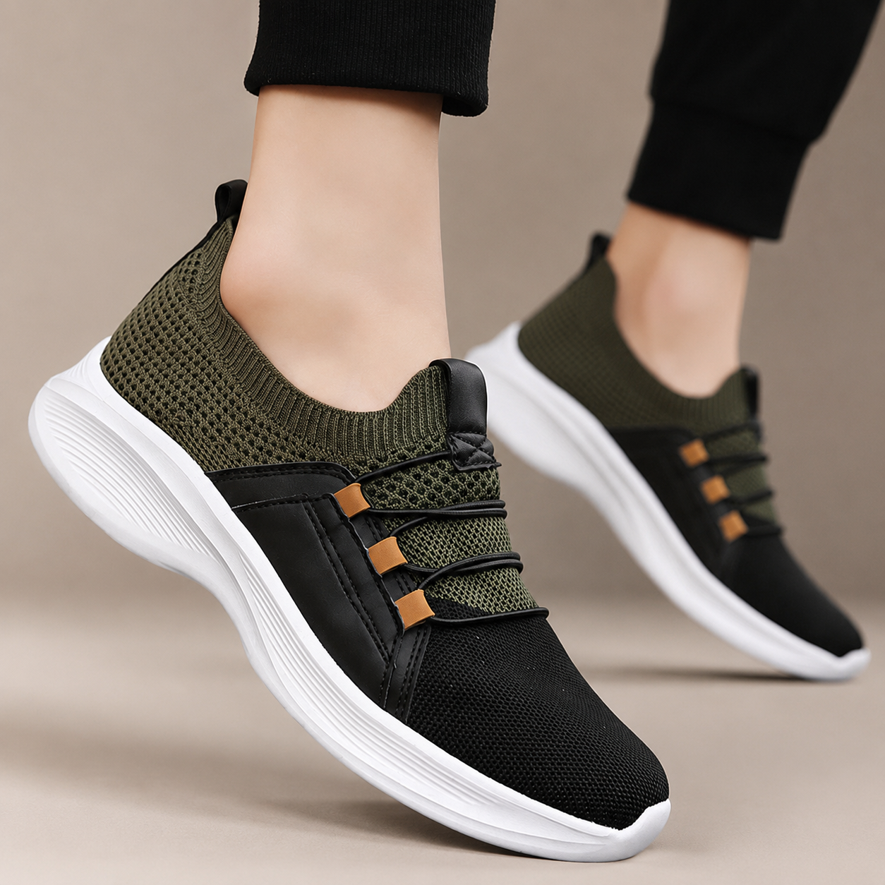 Logan Men’s Breathable Mesh Slip-On Sneakers with Cushioned Insole