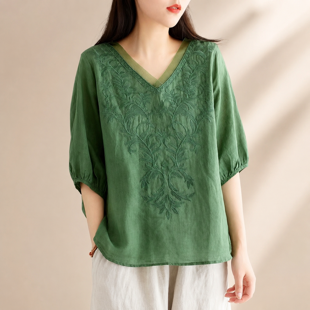 Camille Women’s Embroidered Blouse