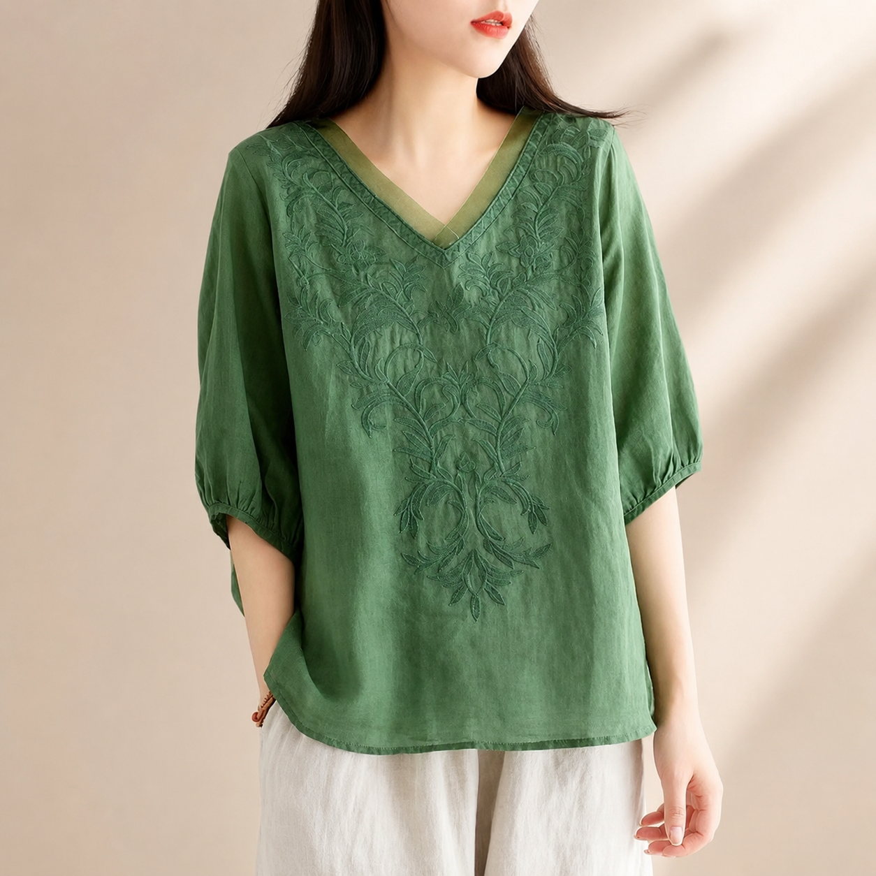 Camille Women’s Embroidered Blouse