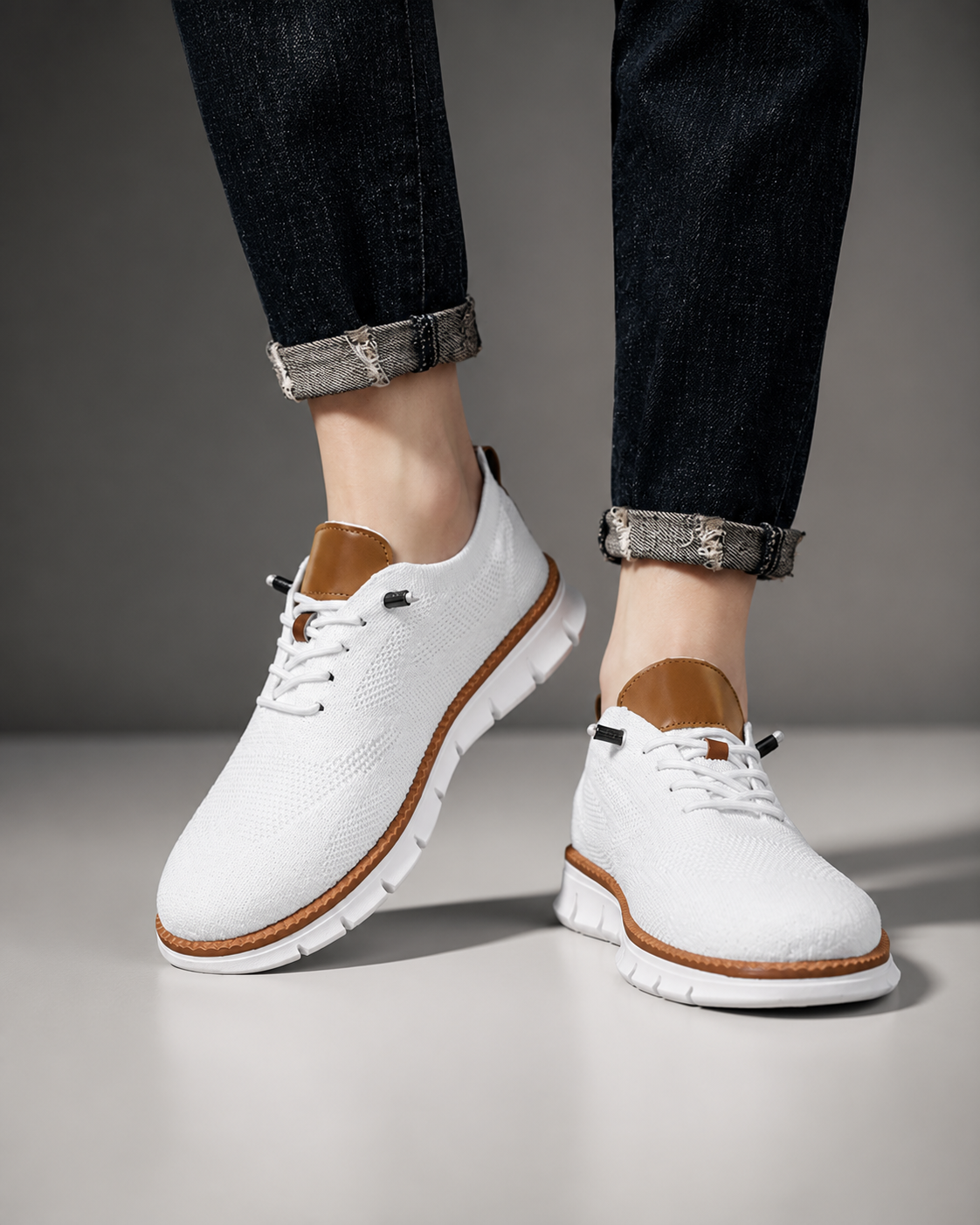 Nolan Men’s Breathable Knit Lace-Up Everyday Sneakers
