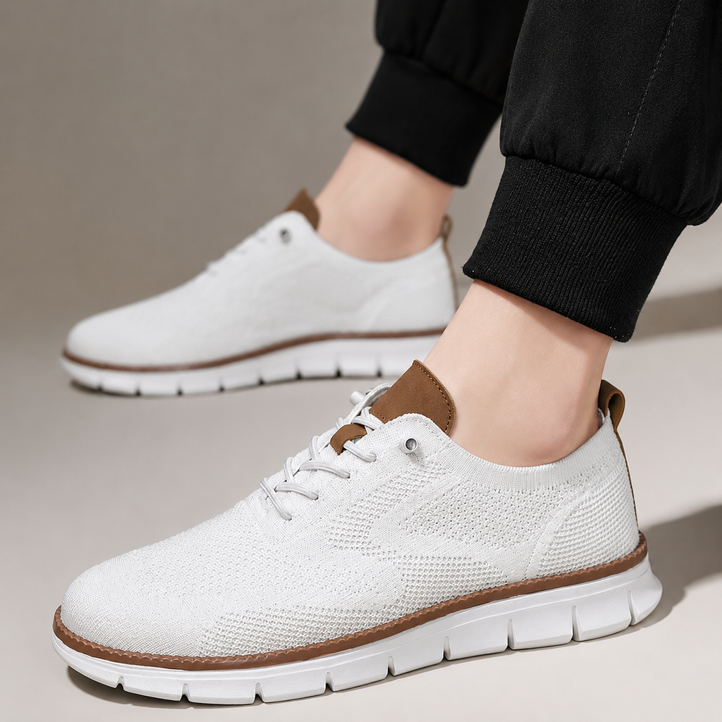 Nolan Men’s Breathable Knit Lace-Up Everyday Sneakers