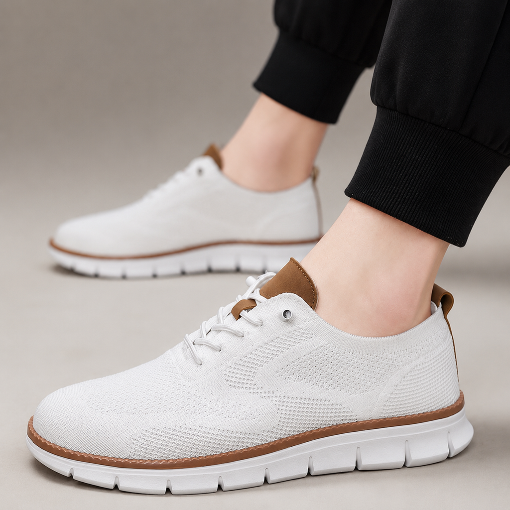 Nolan Men’s Breathable Knit Lace-Up Everyday Sneakers