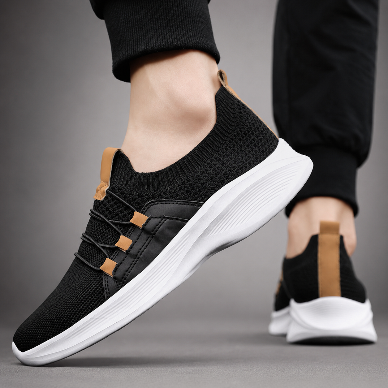 Logan Men’s Breathable Mesh Slip-On Sneakers with Cushioned Insole