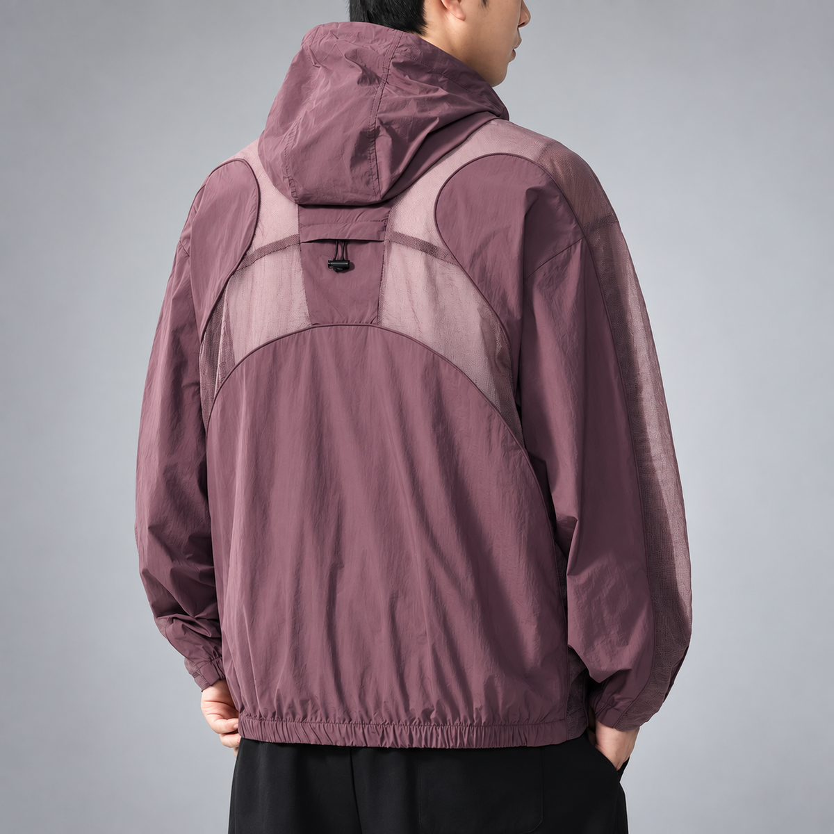 Adrian Men’s Lightweight Summer Hooded Colorblock Zip Jacket