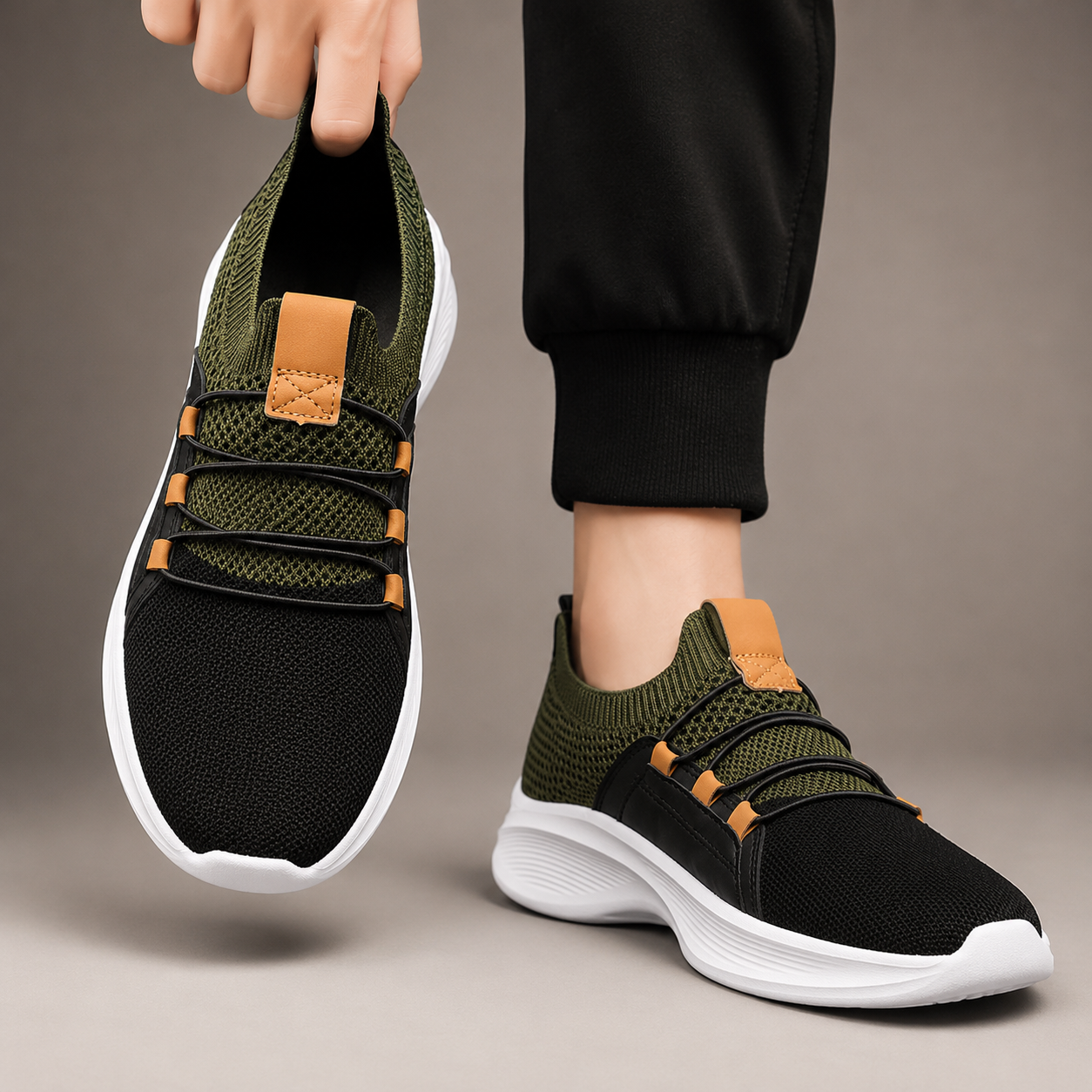 Logan Men’s Breathable Mesh Slip-On Sneakers with Cushioned Insole