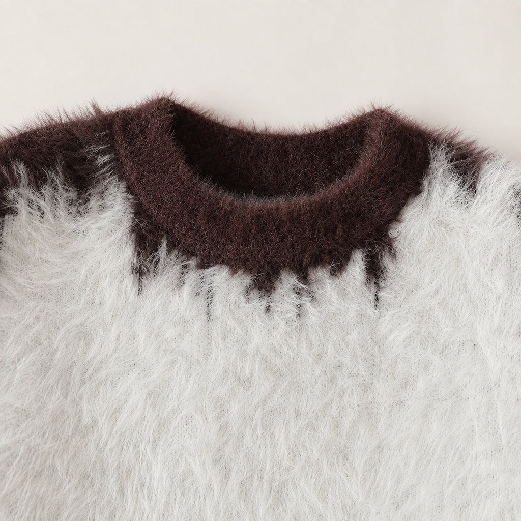 Luca Men’s Fuzzy Knit Colorblock Sweater