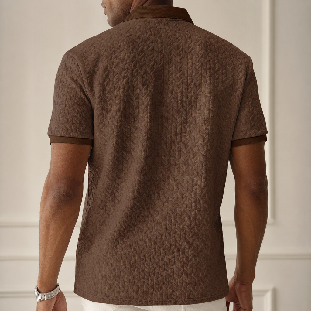 Owen Men’s Textured Polo Shirt