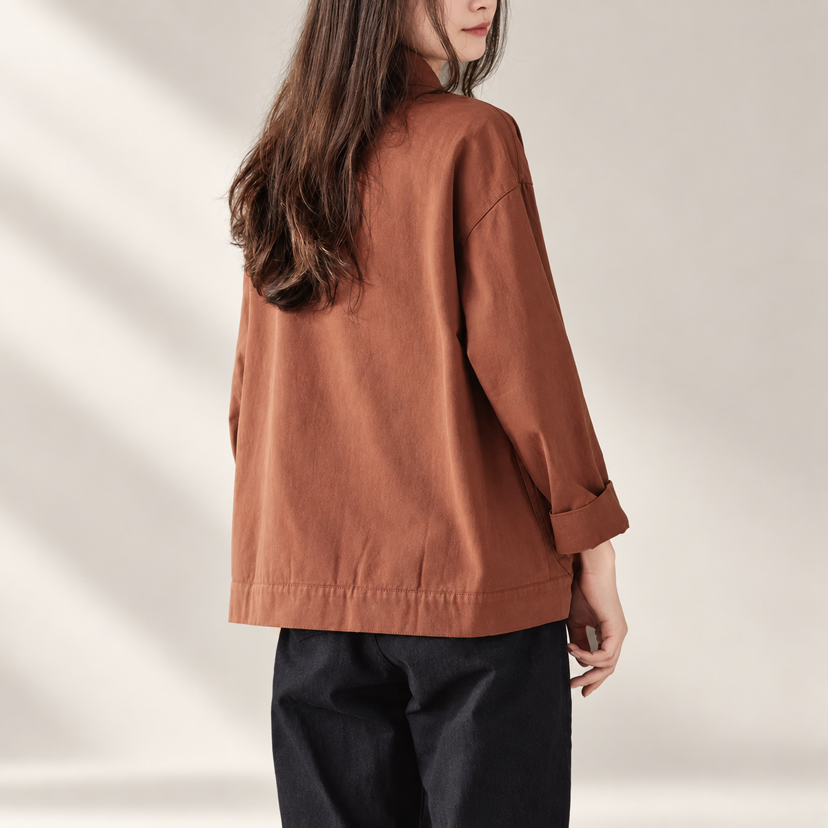 Sienna Women’s Button Front Utility Jacket – Relaxed Fit Long Sleeve Casual Coat