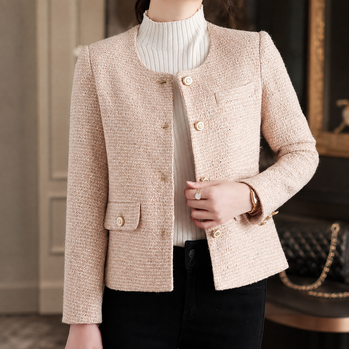 Colette Women’s Textured Tweed Jacket