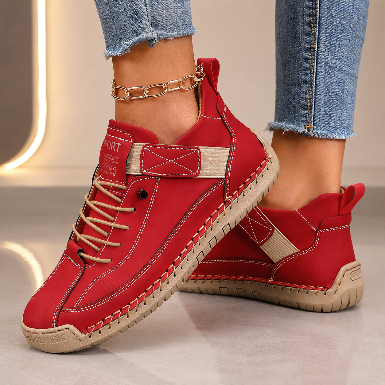 Riley Lace-Up Walking Sneakers