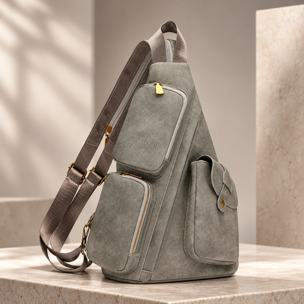 Marisol Women’s Multi-Pocket Sling Backpack – Convertible Crossbody Travel Bag