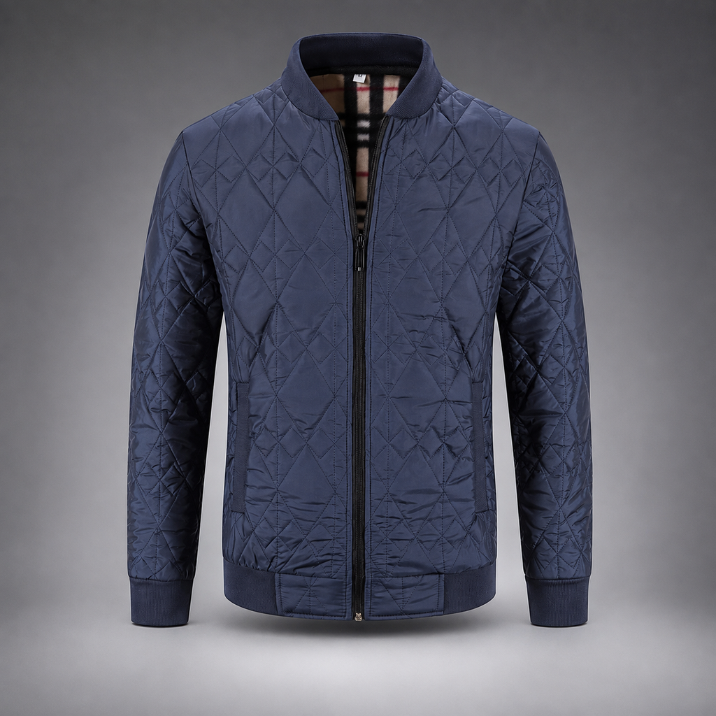 Austin Men’s Diamond Quilted Zip-Up Jacket