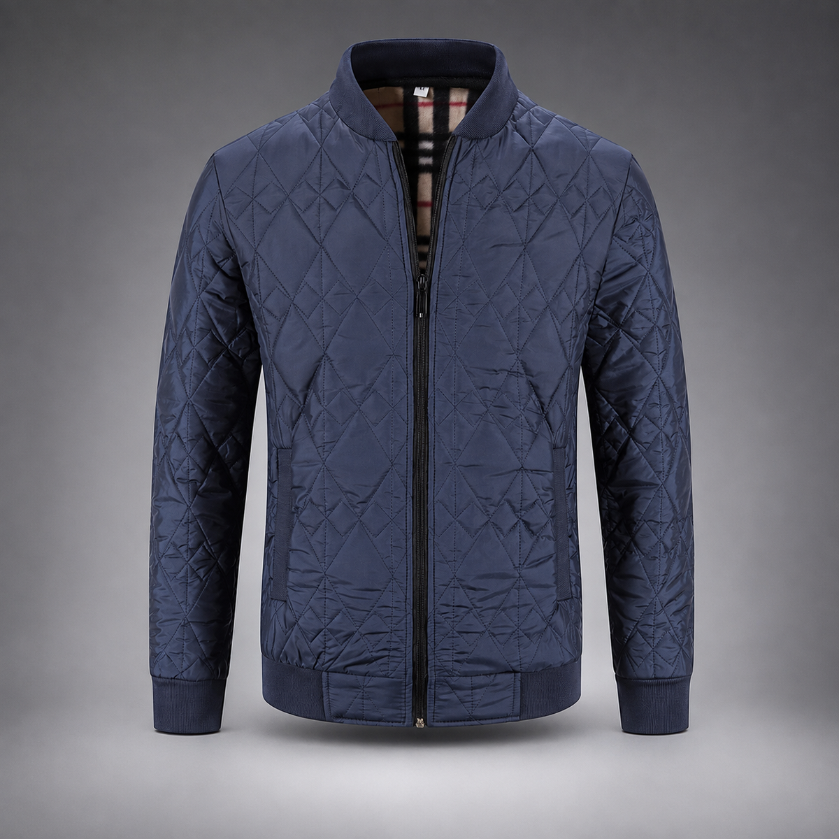 Austin Men’s Diamond Quilted Zip-Up Jacket