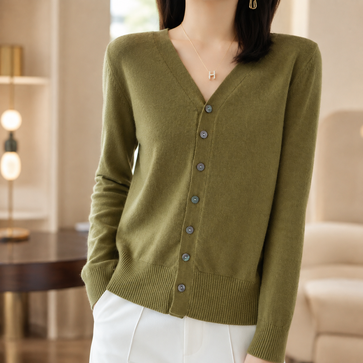Sienna Women’s V-Neck Button Cardigan