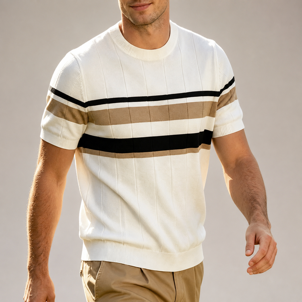 Grant Men’s Striped Knit T-Shirt