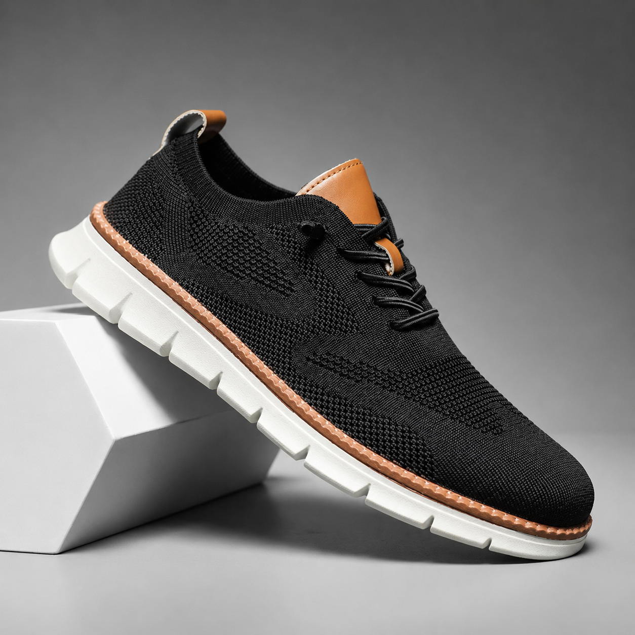 Nolan Men’s Breathable Knit Lace-Up Everyday Sneakers
