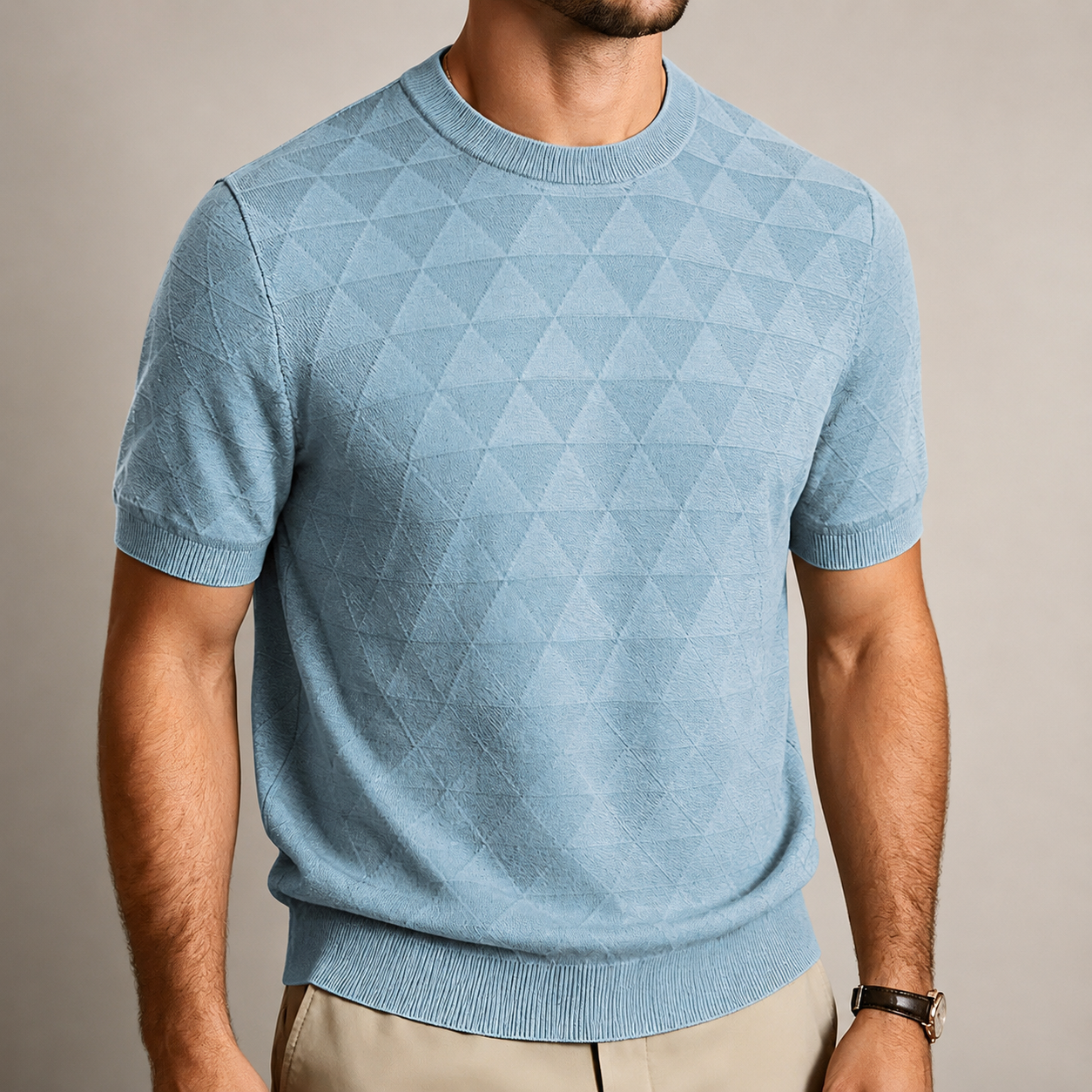 Blake Men’s Geometric Knit T-Shirt