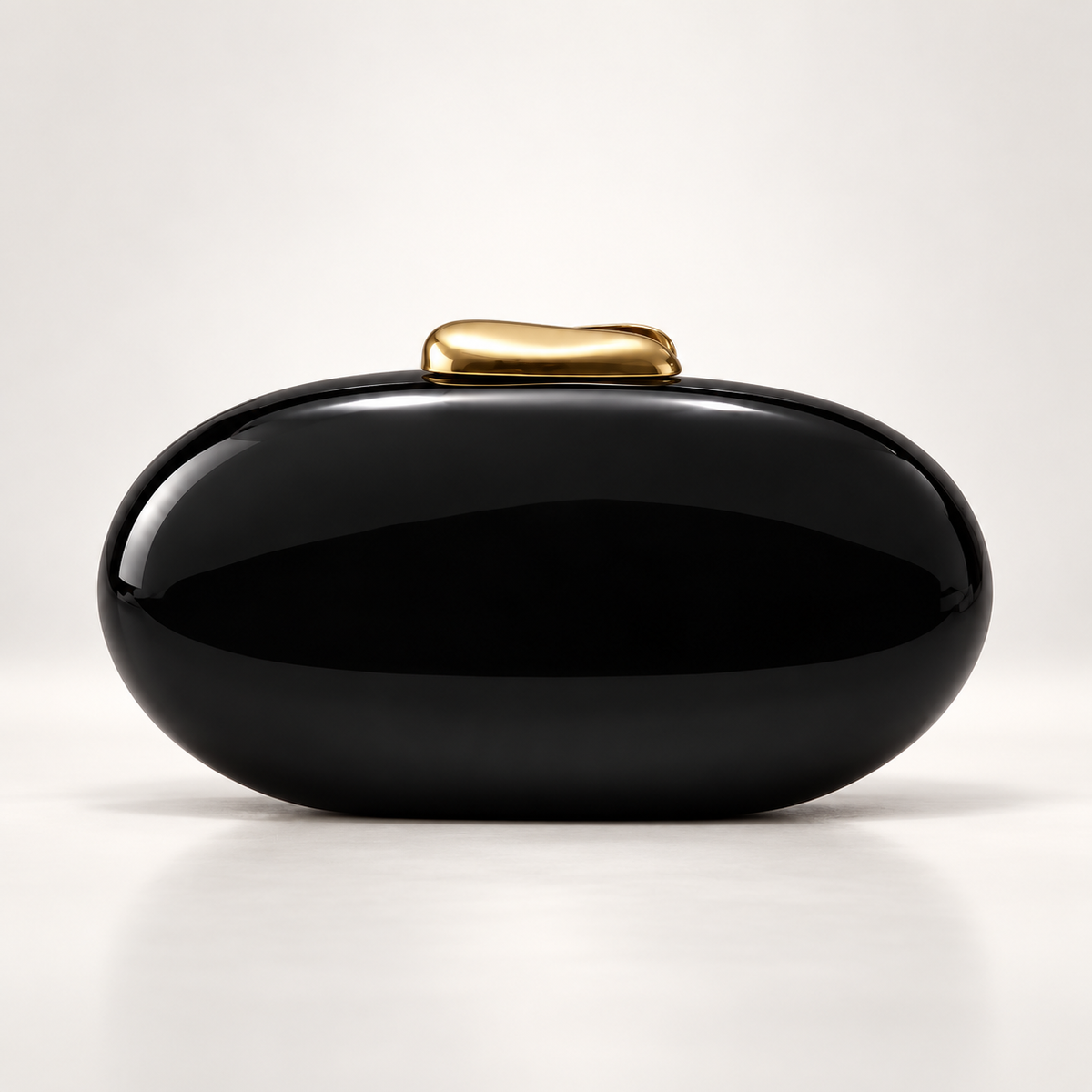 Camille Pearl-Effect Oval Evening Clutch with Gold-Tone Clasp
