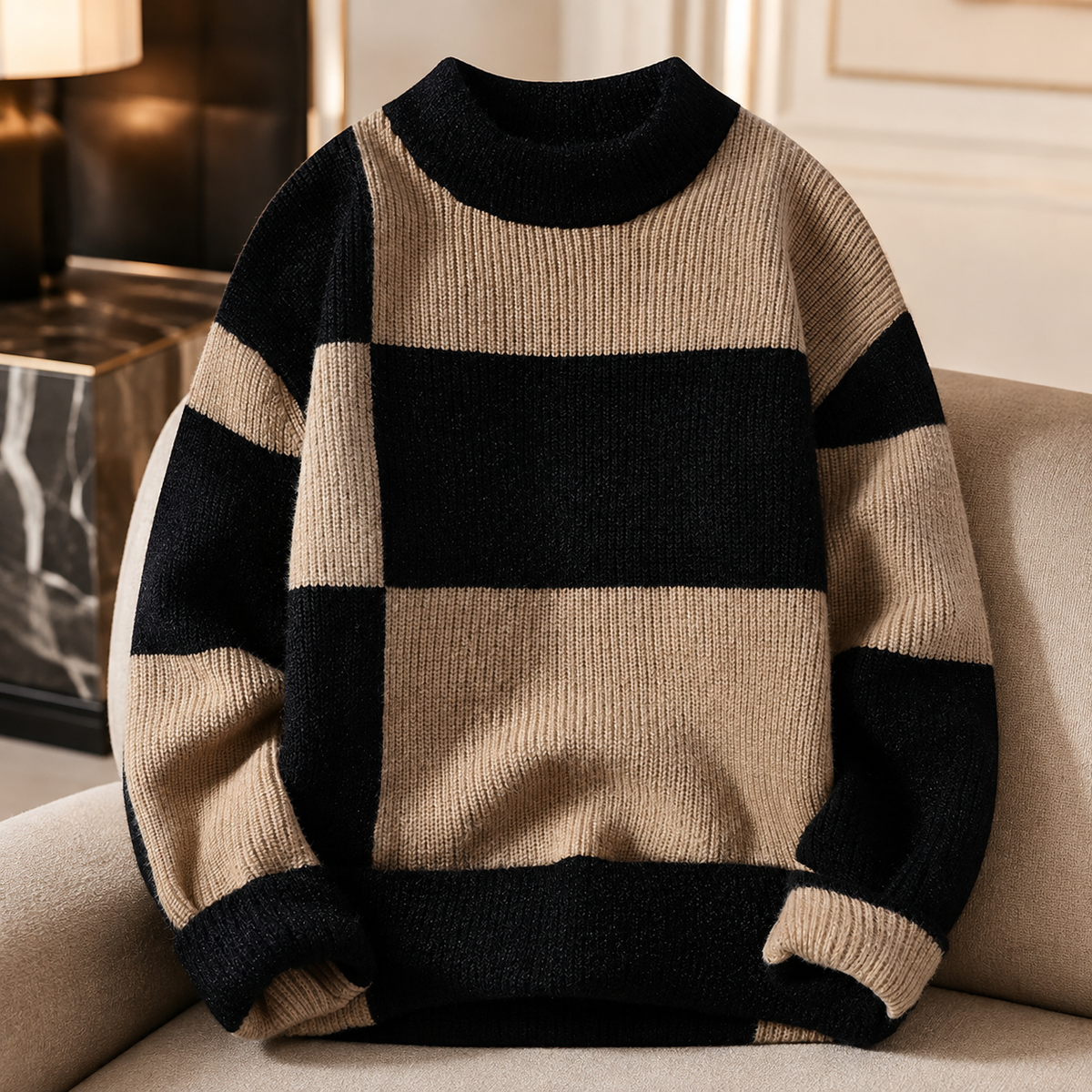 Logan Color-Block Knit Sweater