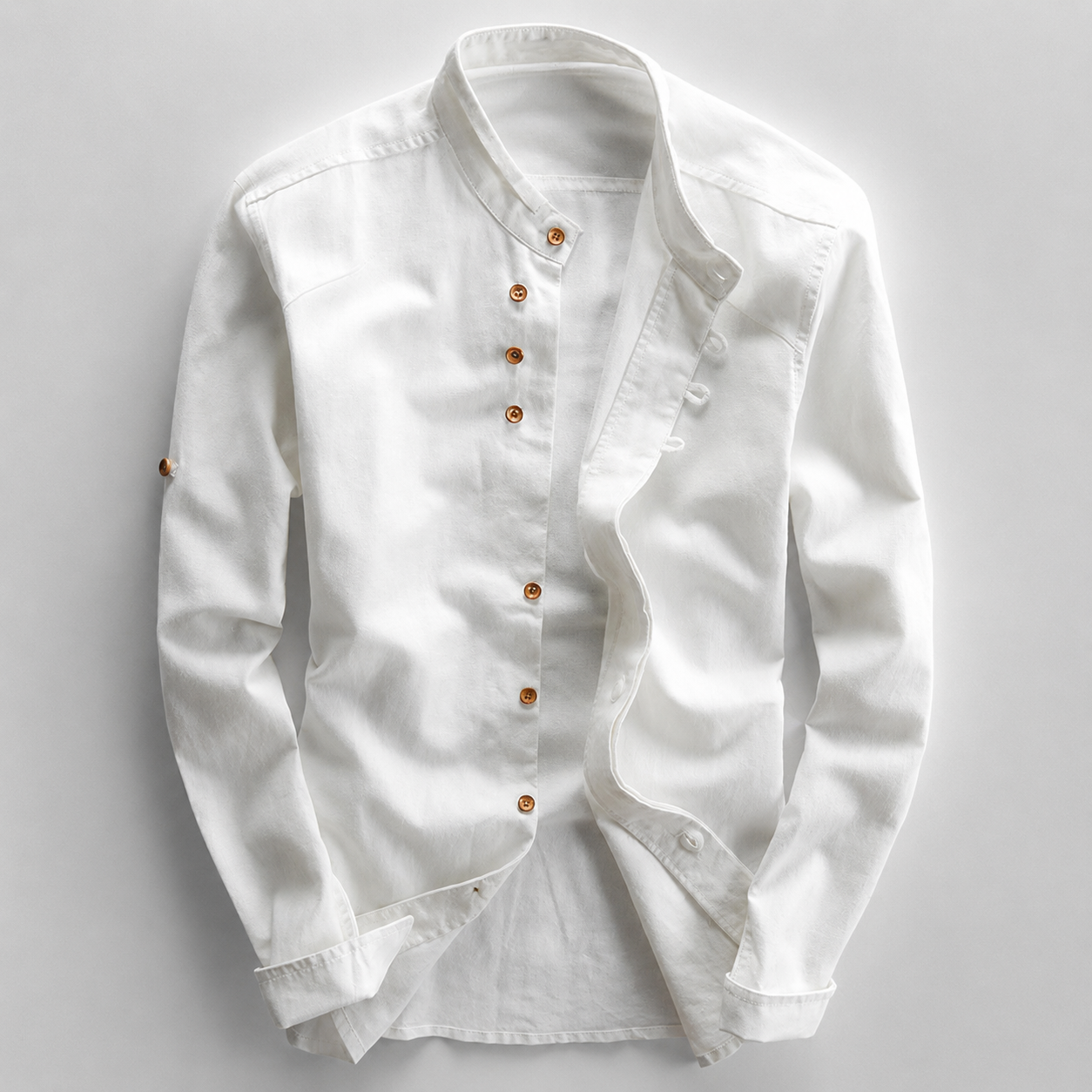 Ethan Men’s Linen-Cotton Japanese-Inspired Short-Sleeve Shirt