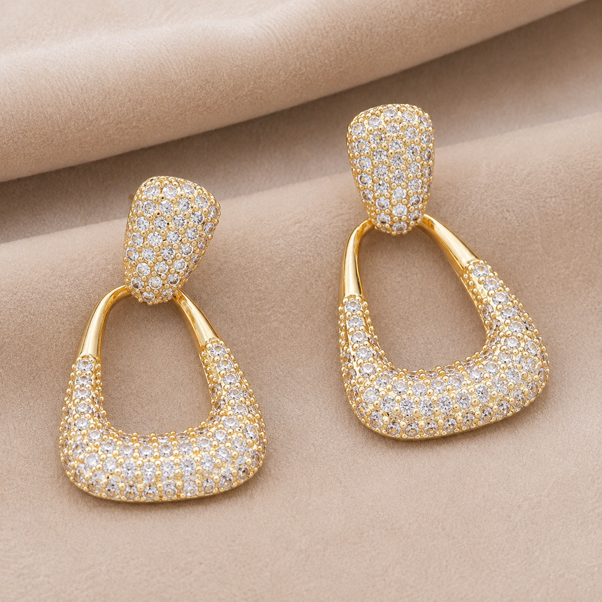 Avery Crystal Teardrop Statement Earring