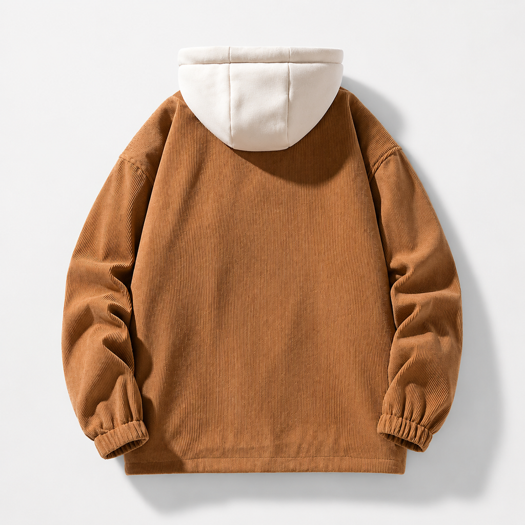 Ellis Corduroy-Textured Hooded Jacket