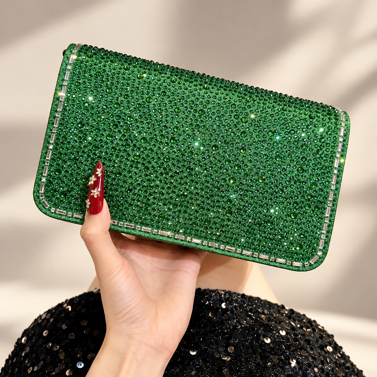 Valentina Crystal Rhinestone Evening Clutch Bag