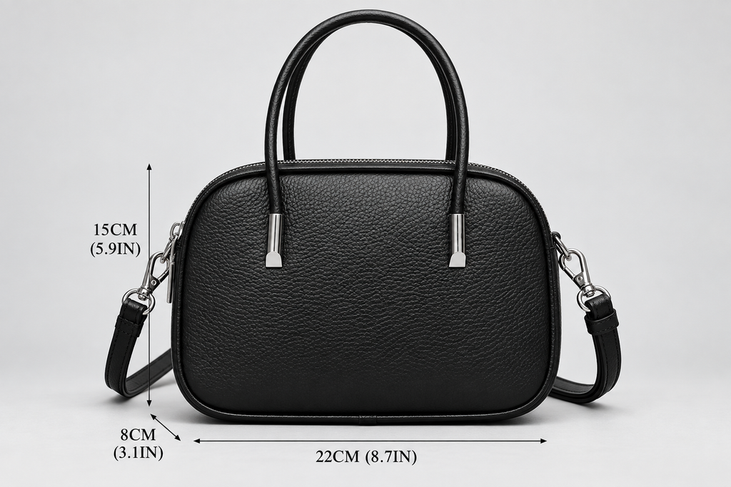 Elodie Women’s Structured Crossbody Handbag – Top Handle Zip Shoulder Bag