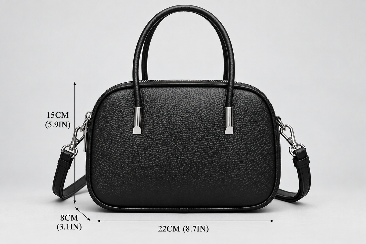 Elodie Women’s Structured Crossbody Handbag – Top Handle Zip Shoulder Bag