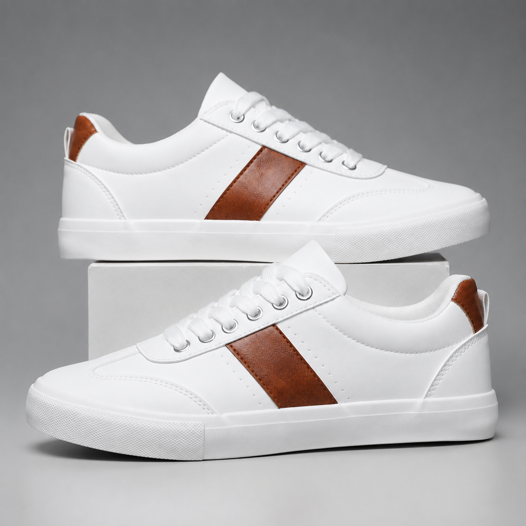 Robert's Low-Top Lace-Up Sneakers with Contrast Side Stripe