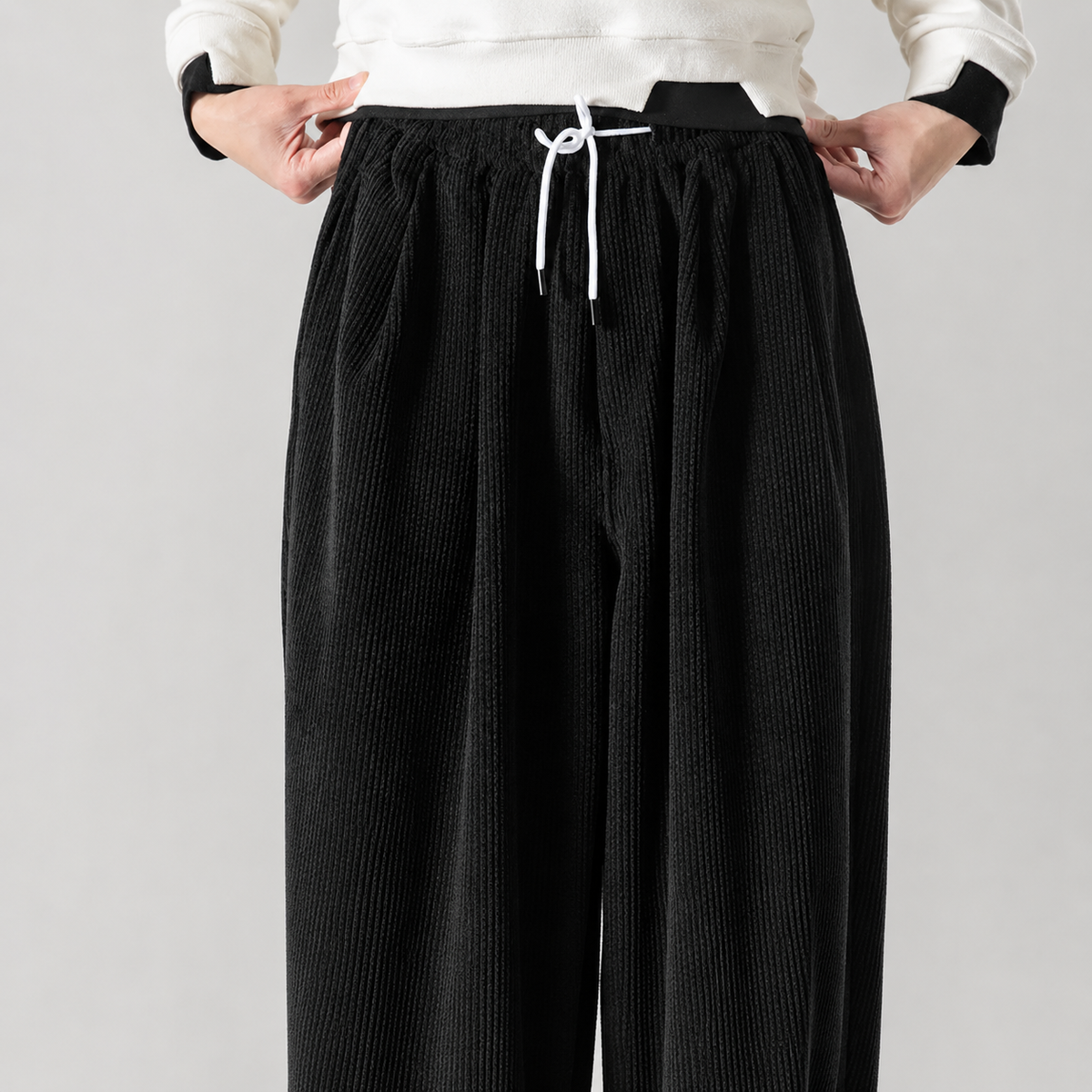 Emerson Men’s Wide-Leg Textured Pants