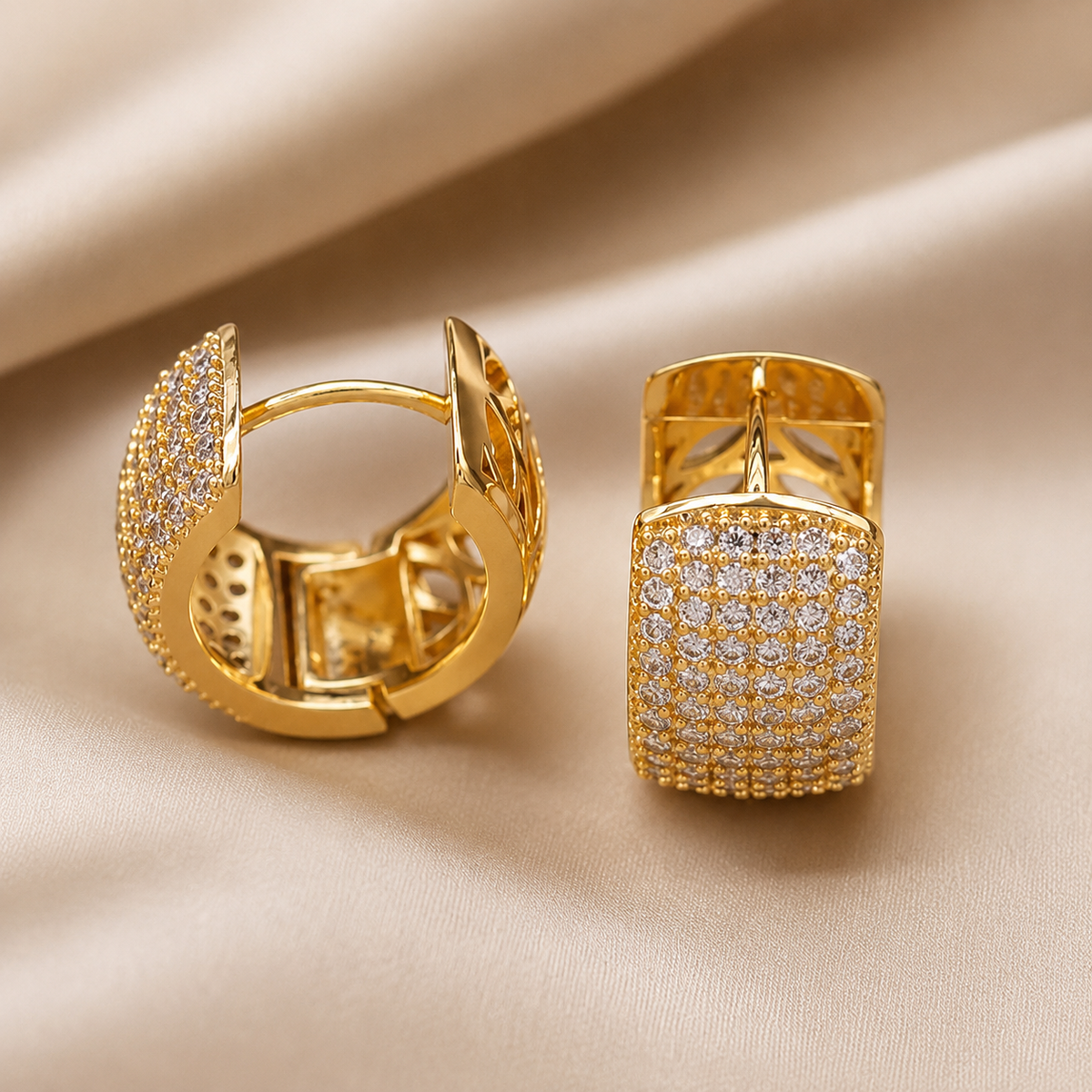 Peyton Wide Huggie Hoop Earrings