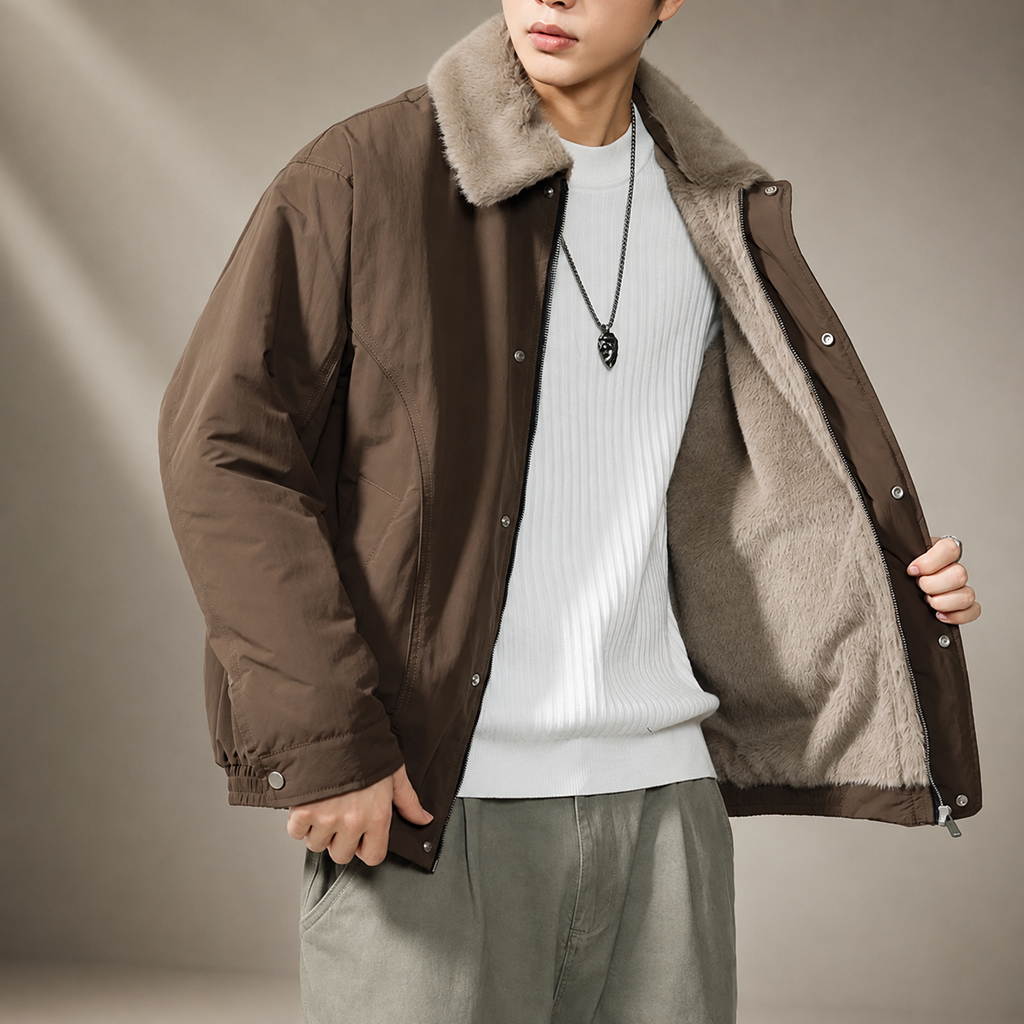 Beckett Plush-Lined Collared Jacket