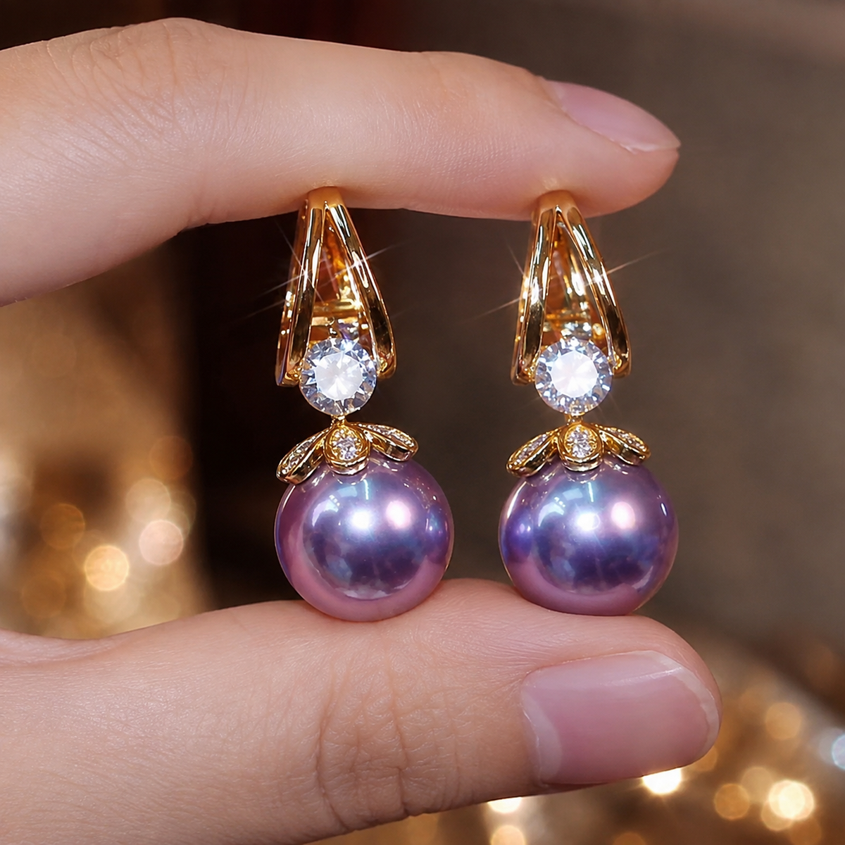 Audrey Crystal Drop Earrings