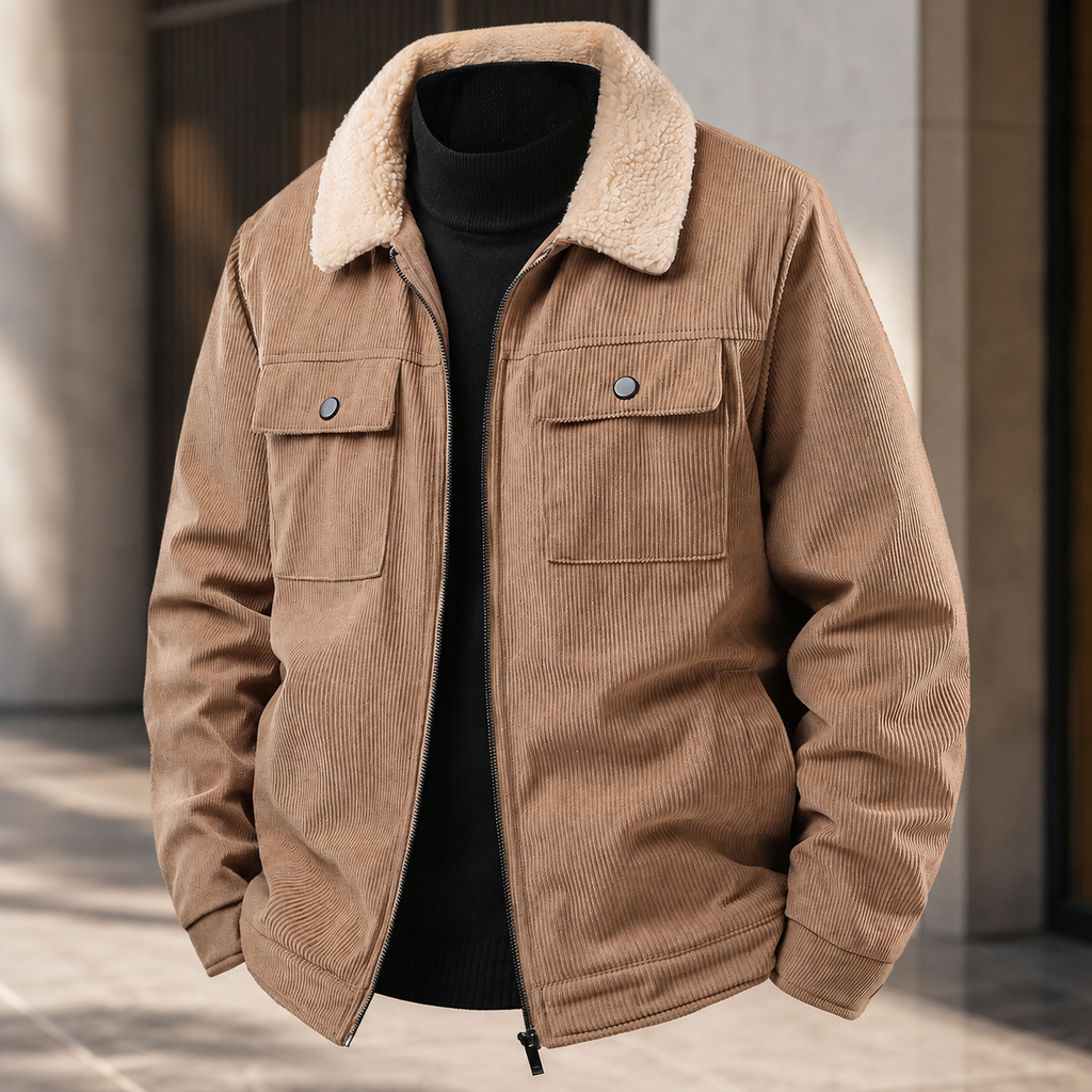 Mason Corduroy Sherpa-Lined Bomber Jacket