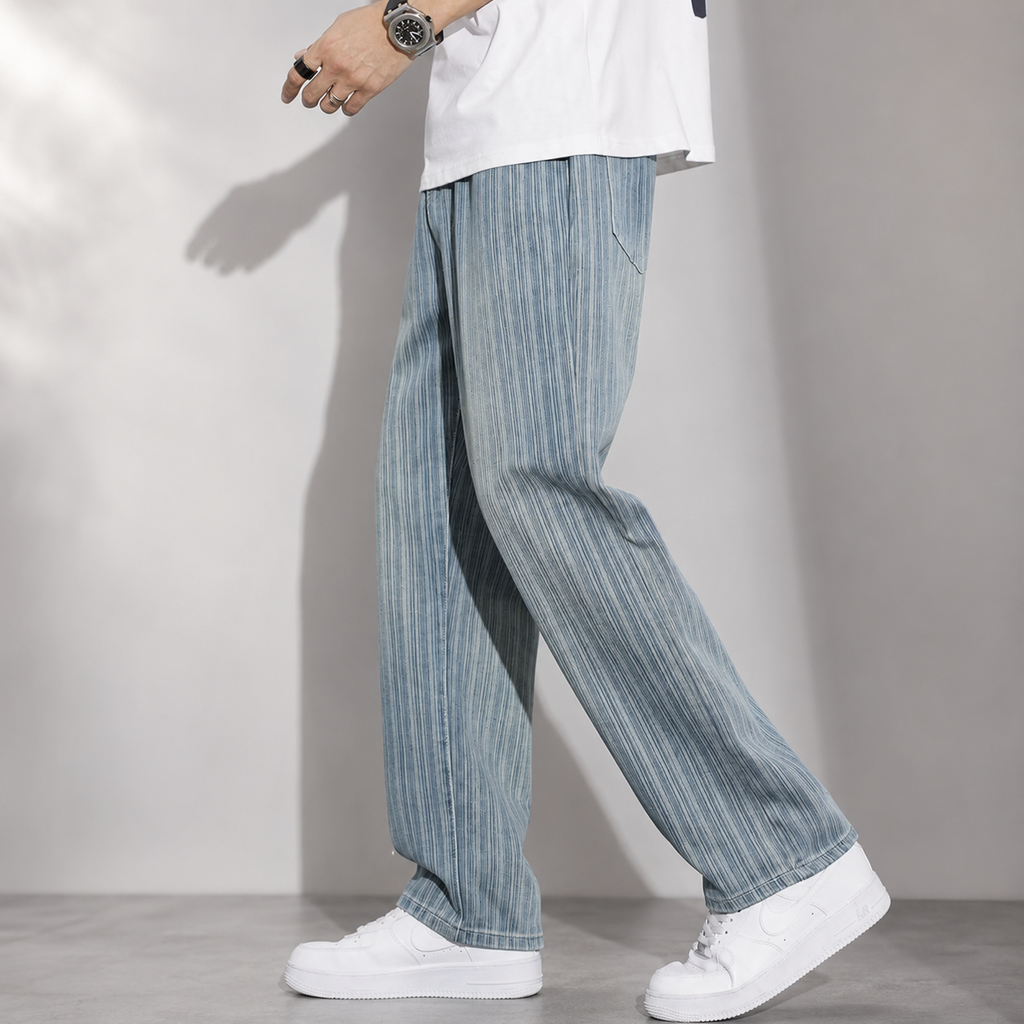 Mason Men’s Lightweight Straight-Leg Jeans – Summer Thin Denim Pants