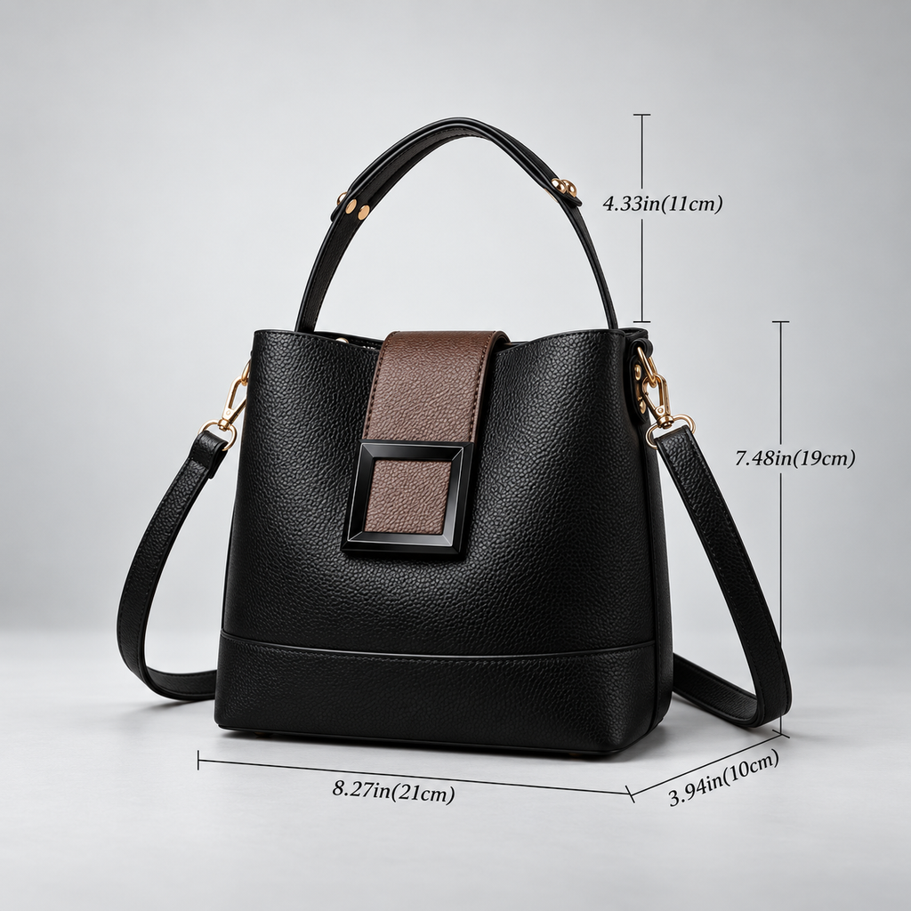 Adriana Women’s Structured Top Handle Handbag – Textured Shoulder & Crossbody Bag